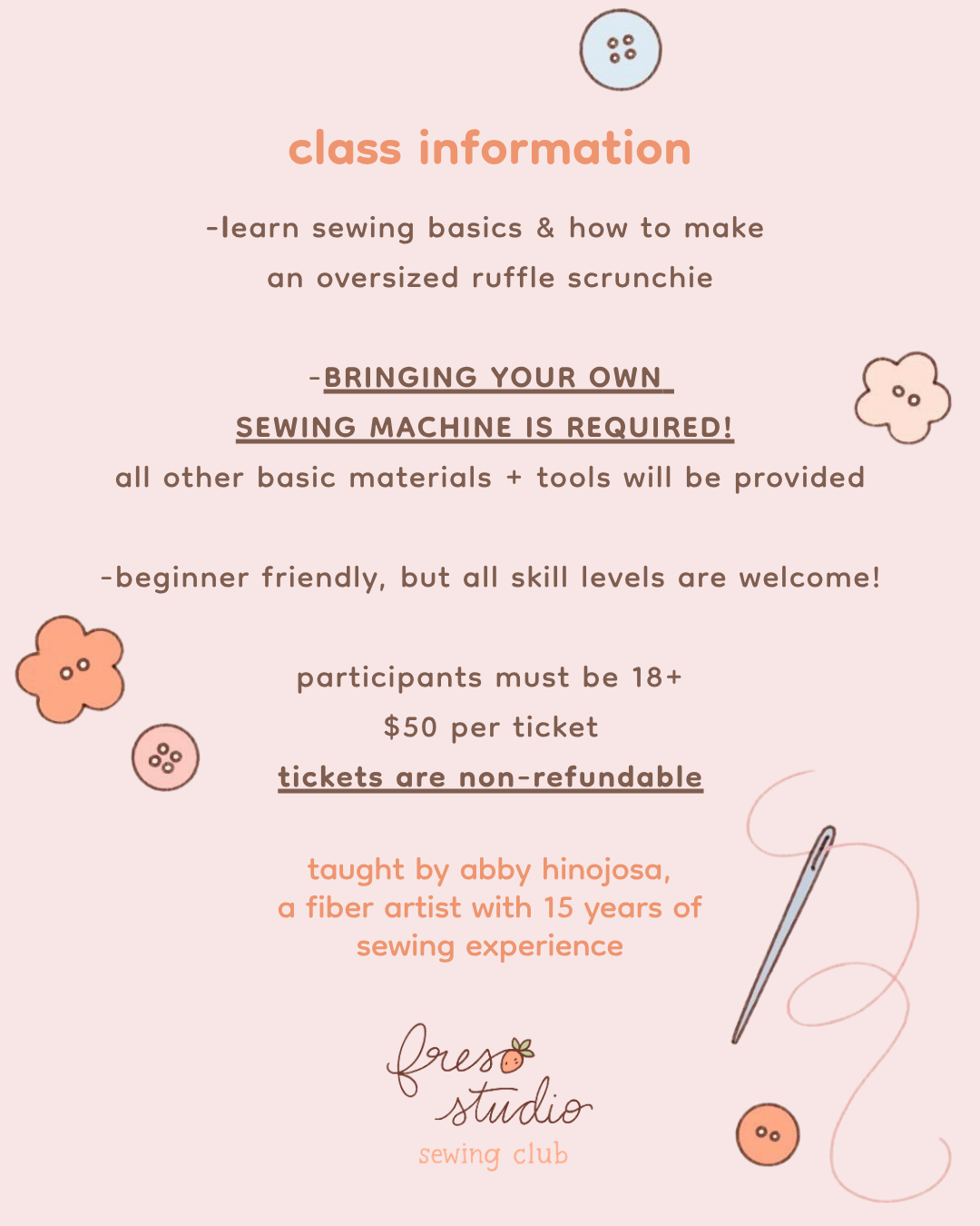 august beginner sewing class